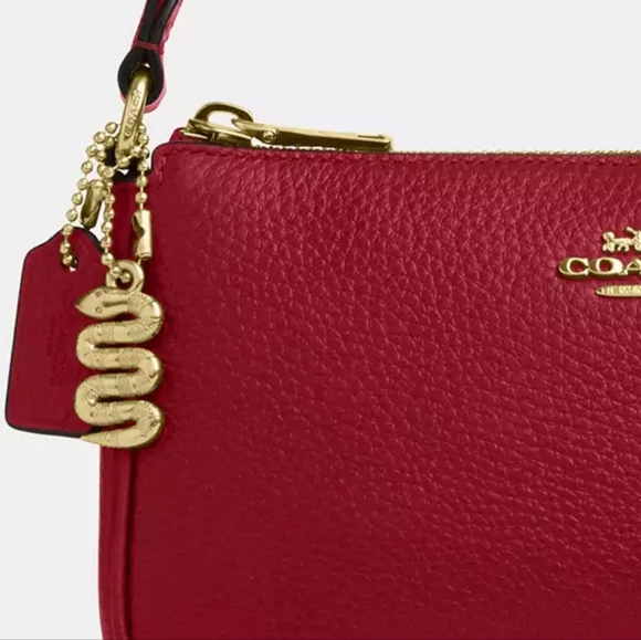 New! Happy New Year, Nolita 19 with Snake π Charm in Gold/Ruby - Picture 2 of 5